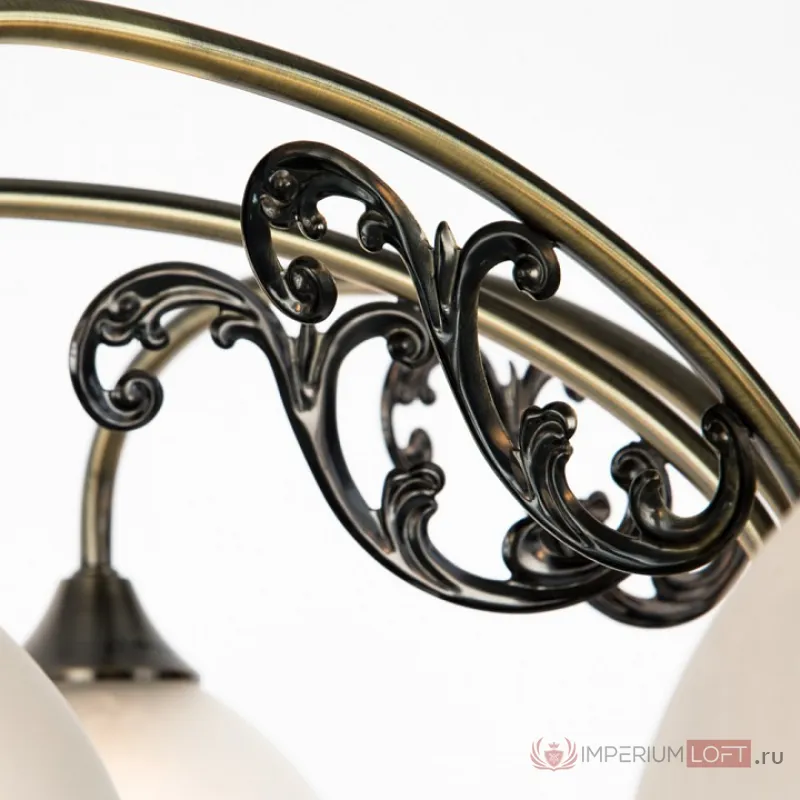Люстра на штанге Arte Lamp Spica A3037PL-8AB Цвет арматуры Коричневый Цвет плафонов Белый от ImperiumLoft