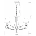 Подвесная люстра Rivoli Principessa P5 CR Б0038381 
