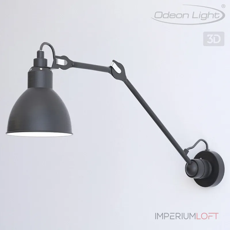 Бра Odeon Light Arta 4125/1WD Цвет арматуры черный Цвет плафонов черный от ImperiumLoft Бра Odeon Light Arta 4125/1WD Цвет арматуры черный Цвет плафонов черный от ImperiumLoft