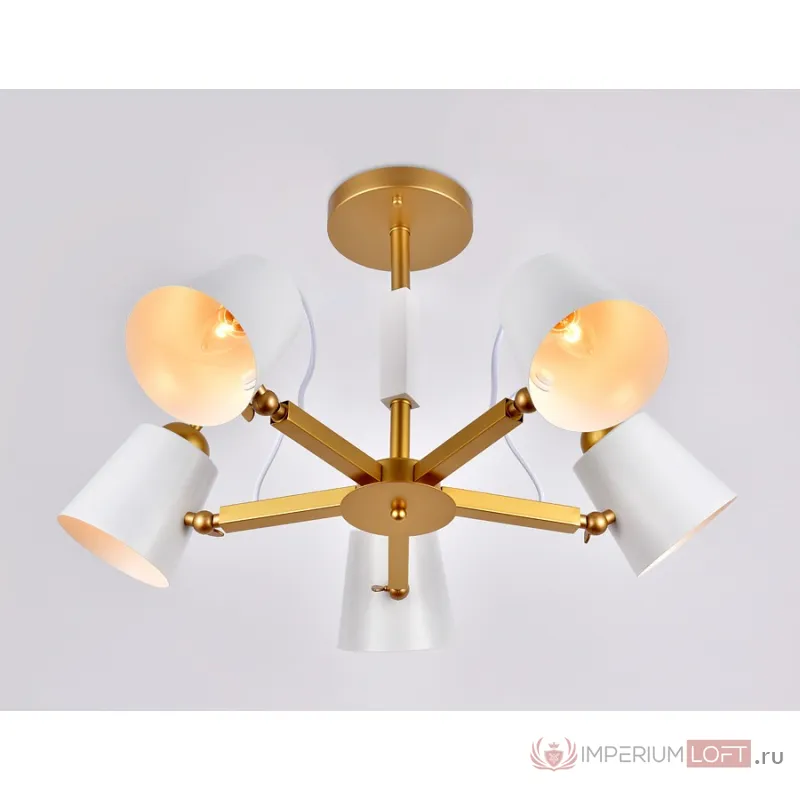 Люстра на штанге Ambrella Traditional 2 TR3101 Цвет плафонов белый Цвет арматуры золото от ImperiumLoft