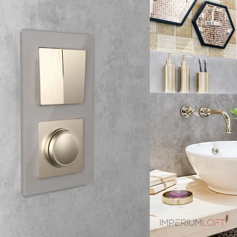 Выключатель проходной двухклавишный без рамки Werkel W112 2 W1122010