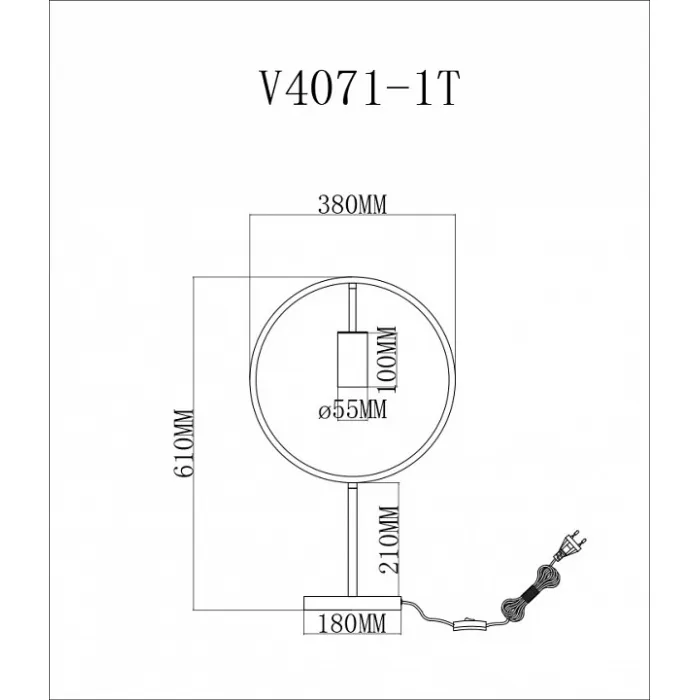 Настольная лампа декоративная Moderli Nasty V4071-1T от ImperiumLoft