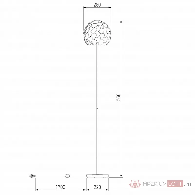 Торшер Bogate's Cedro 01100/1 от ImperiumLoft