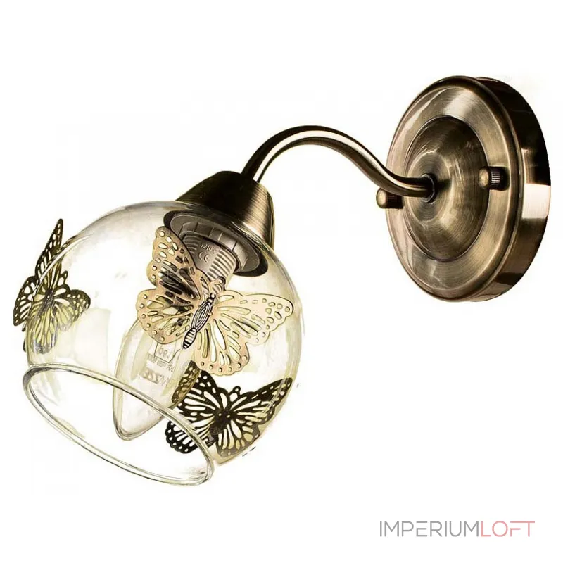Бра Arte Lamp Alessandra A5004AP-1AB Цвет арматуры бронза Цвет плафонов бронза