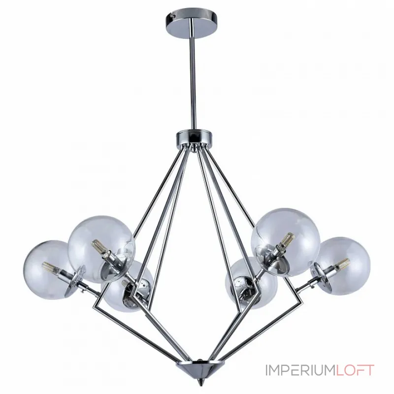Люстра на штанге Stilfort Campilo 2037/09/06P Цвет плафонов прозрачный Цвет арматуры хром от ImperiumLoft