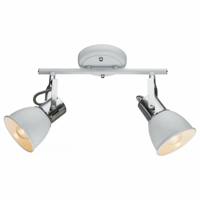 Спот Arte Lamp 1677 A1677PL-2WH Цвет арматуры хром Цвет плафонов белый от ImperiumLoft