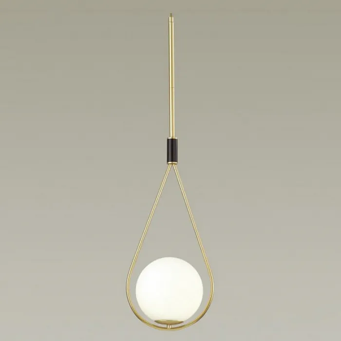 Подвесной светильник Odeon Light Flari 4810/1A Цвет плафонов белый Цвет арматуры золото от ImperiumLoft