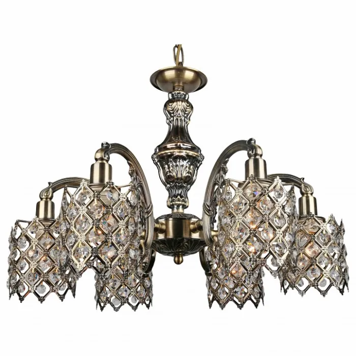 Подвесная люстра Omnilux Agenois OML-39607-06 Цвет арматуры бронза Цвет плафонов бронза от ImperiumLoft