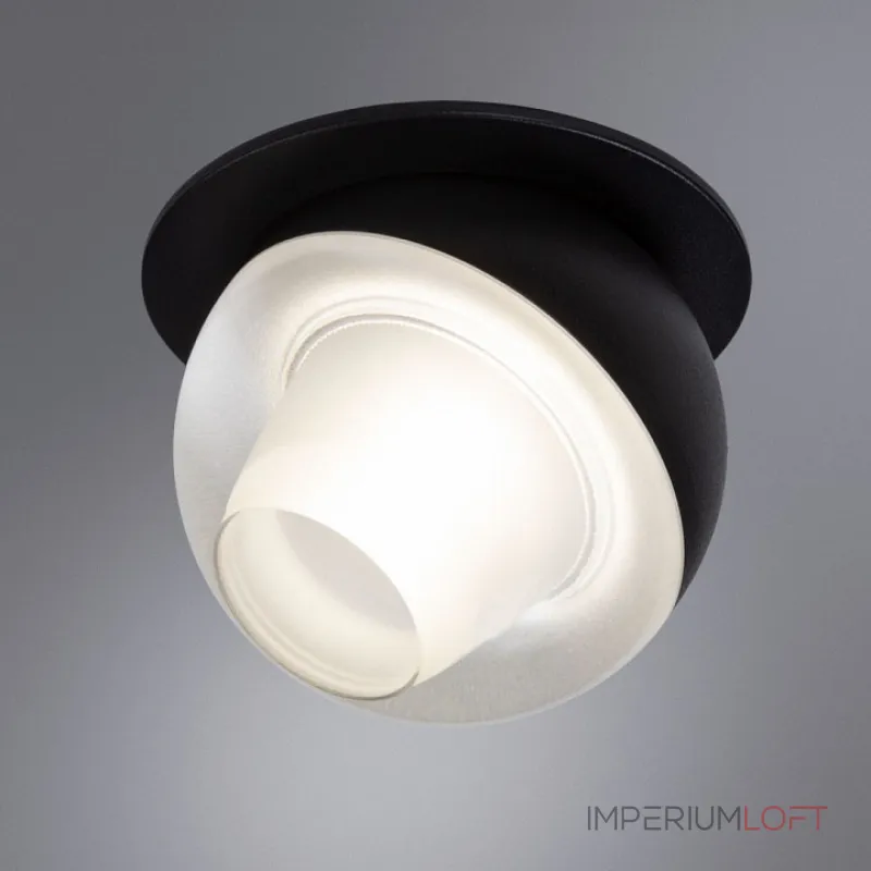 Встраиваемый светильник Arte Lamp Deneb A7249PL-1BK Цвет арматуры Черный Цвет плафонов Серый Встраиваемый светильник Arte Lamp Deneb A7249PL-1BK Цвет арматуры Черный Цвет плафонов Серый
