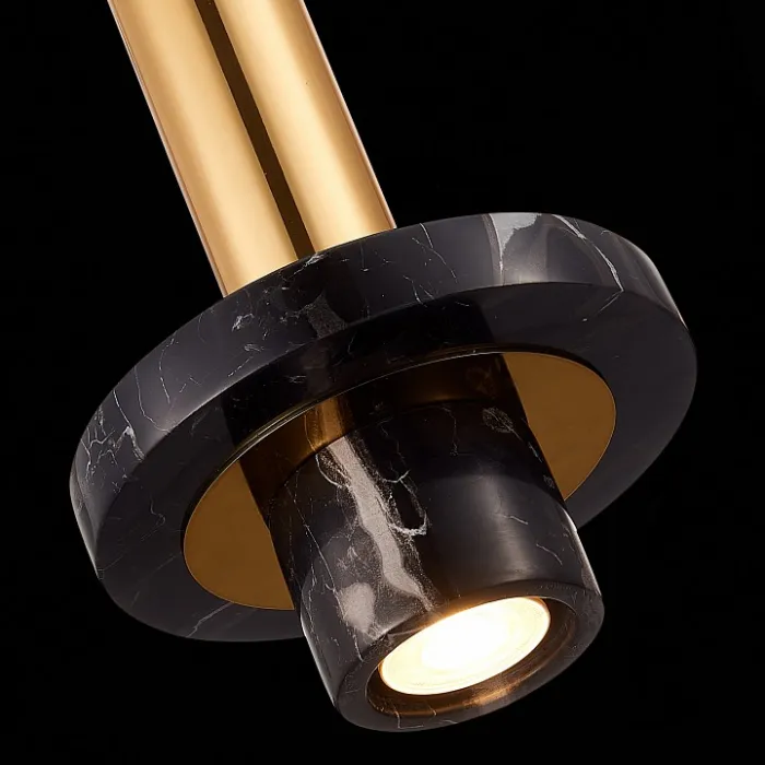 Подвесной светильник ST-Luce Pietra SL1210.403.01 Цвет арматуры золото Цвет плафонов черный от ImperiumLoft
