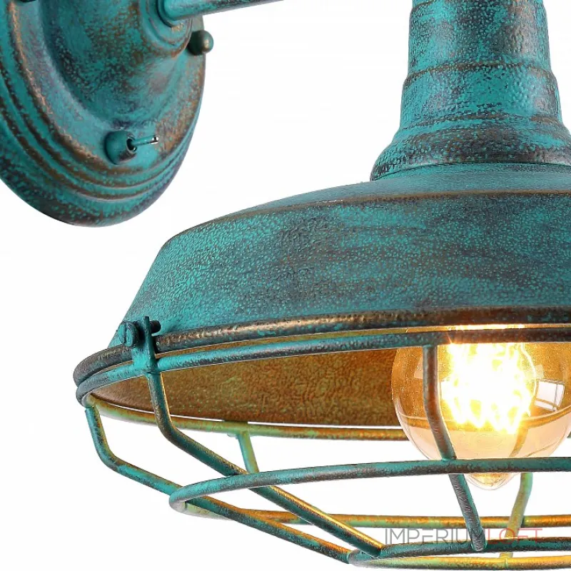 Бра Arte Lamp Ferrico A9183AP-1BG Цвет арматуры Зеленый Цвет плафонов зеленый