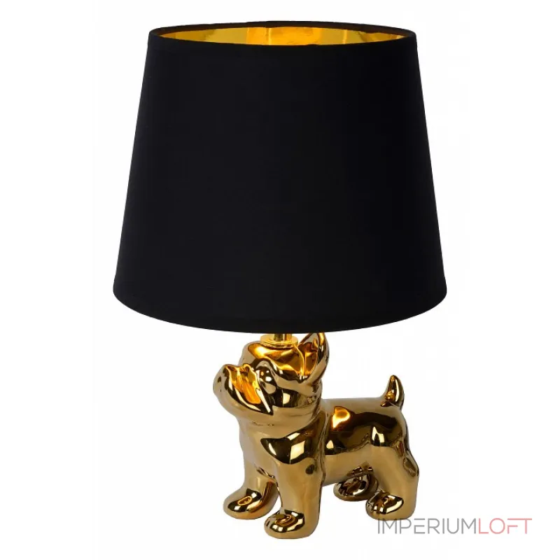 Настольная лампа декоративная Lucide Extravaganza Sir Winston 13533/81/10 Цвет плафонов черный Цвет арматуры золото Настольная лампа декоративная Lucide Extravaganza Sir Winston 13533/81/10 Цвет плафонов черный Цвет арматуры золото