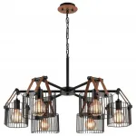 Подвесная люстра Vele Luce Drago VL6332P06 Цвет арматуры черный Цвет плафонов черный от ImperiumLoft