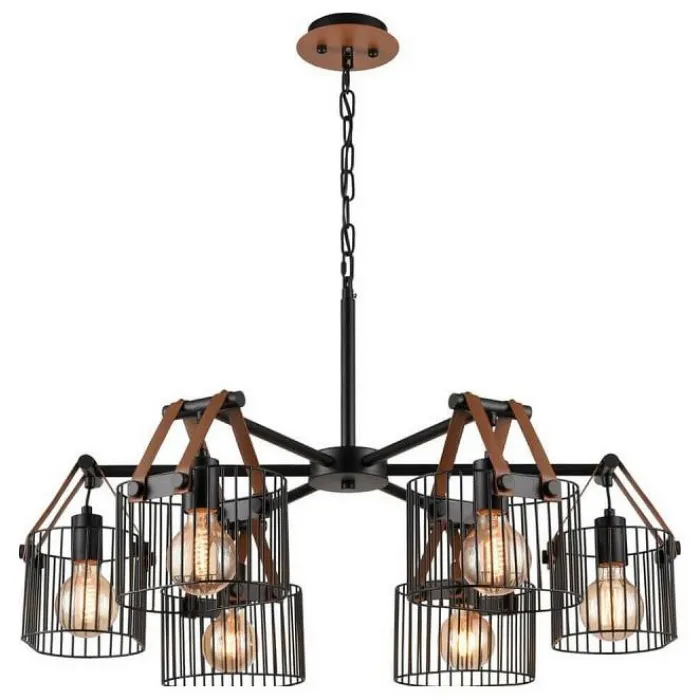 Подвесная люстра Vele Luce Drago VL6332P06 Цвет арматуры черный Цвет плафонов черный от ImperiumLoft