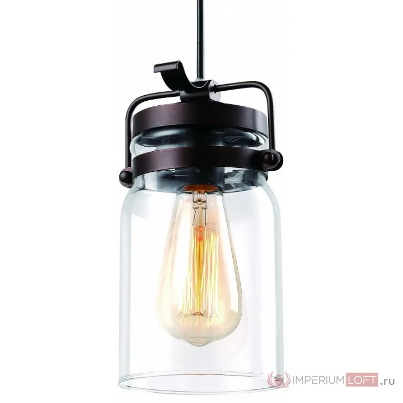 Подвесной светильник Arte Lamp Bene A9179SP-1CK Цвет арматуры черный Цвет плафонов прозрачный от ImperiumLoft