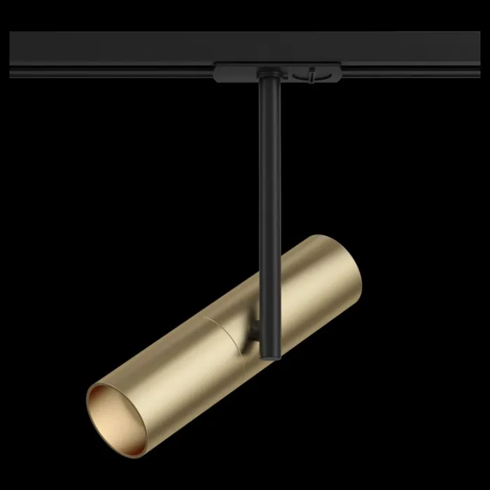 Светильник на штанге Maytoni Track lamps 1 TR005-1-GU10-BG Цвет арматуры черный Цвет плафонов золото от ImperiumLoft