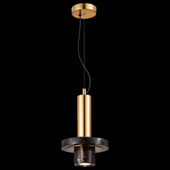 Подвесной светильник ST-Luce Pietra SL1210.403.01 Цвет арматуры золото Цвет плафонов черный от ImperiumLoft