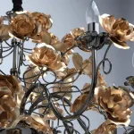 Подвесная люстра MW-Light Розенхейм 615011708 Цвет арматуры черный Цвет плафонов золото от ImperiumLoft