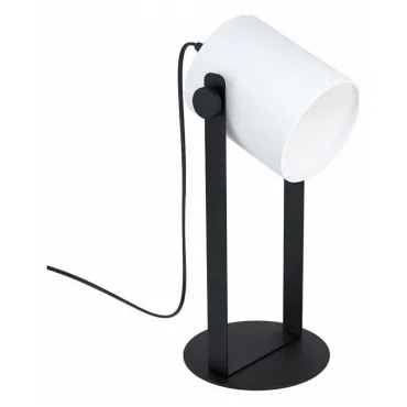 Настольная лампа декоративная Eglo Hornwood 1 43428 Цвет плафонов белый Цвет арматуры черный