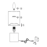 Настольная лампа декоративная Globo Geri 21675 Цвет арматуры хром Цвет плафонов белый