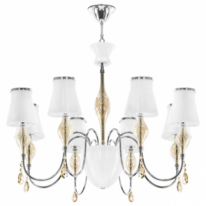 Подвесная люстра Lightstar Escica 806080 Цвет арматуры янтарный Цвет плафонов янтарный от ImperiumLoft