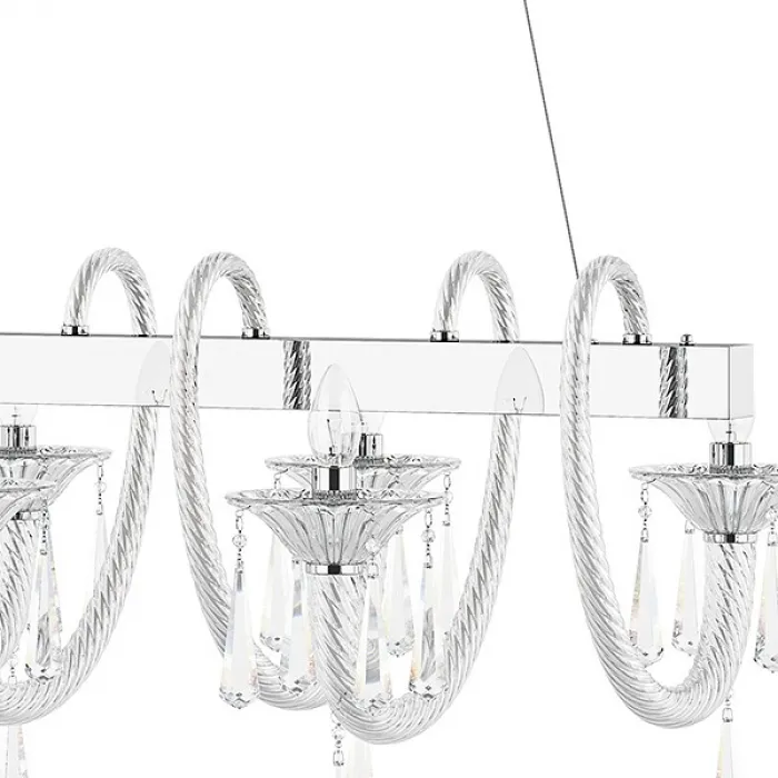 Подвесная люстра Lightstar Corno 821160 Цвет арматуры хром Цвет плафонов прозрачный от ImperiumLoft