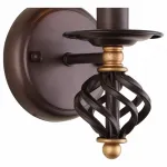 Бра Arte Lamp Cartwheel A4550AP-1CK Цвет арматуры коричневый Цвет плафонов белый
