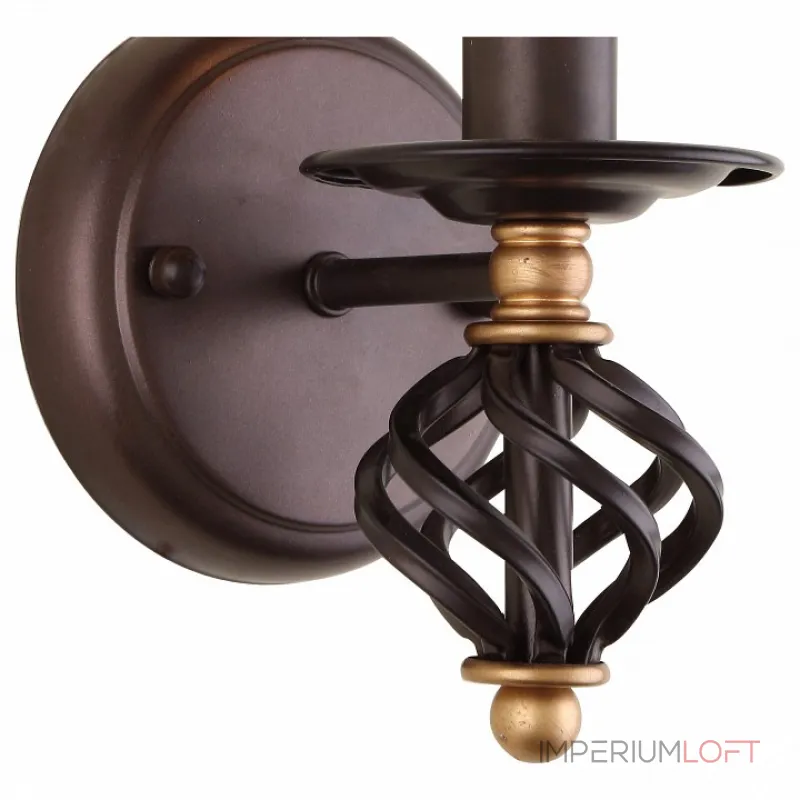 Бра Arte Lamp Cartwheel A4550AP-1CK Цвет арматуры коричневый Цвет плафонов белый