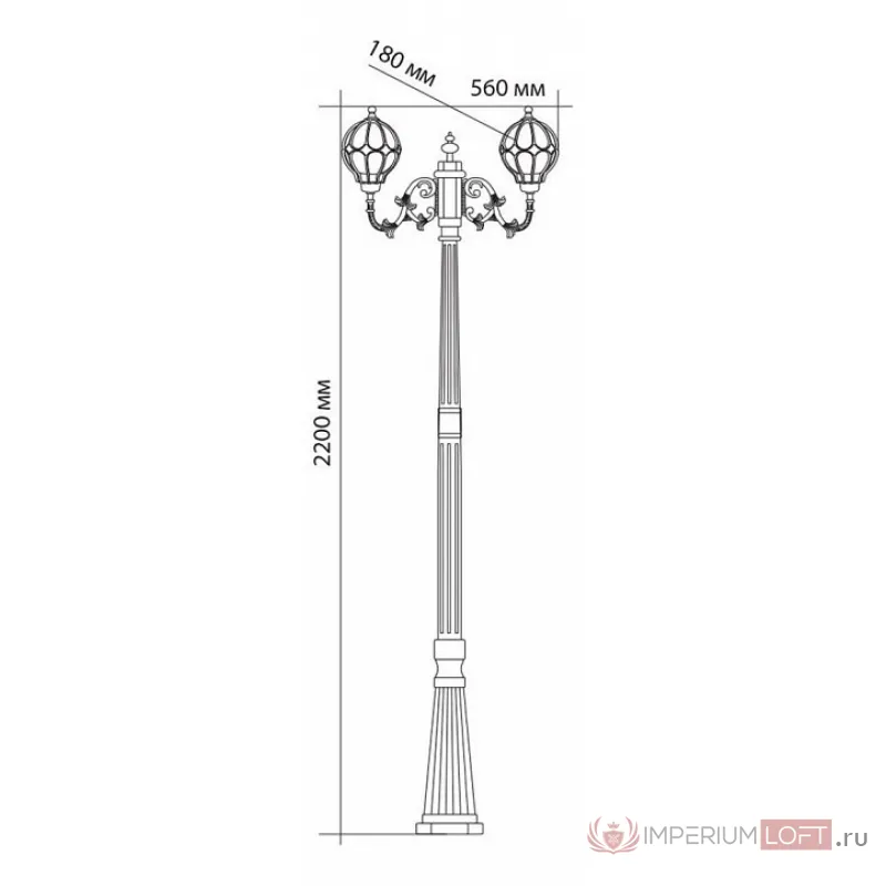 Фонарный столб Feron Сфера 11384 от ImperiumLoft