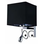 Бра с подсветкой Stilfort Duo 2064/02/02W Цвет плафонов черный Цвет арматуры хром от ImperiumLoft