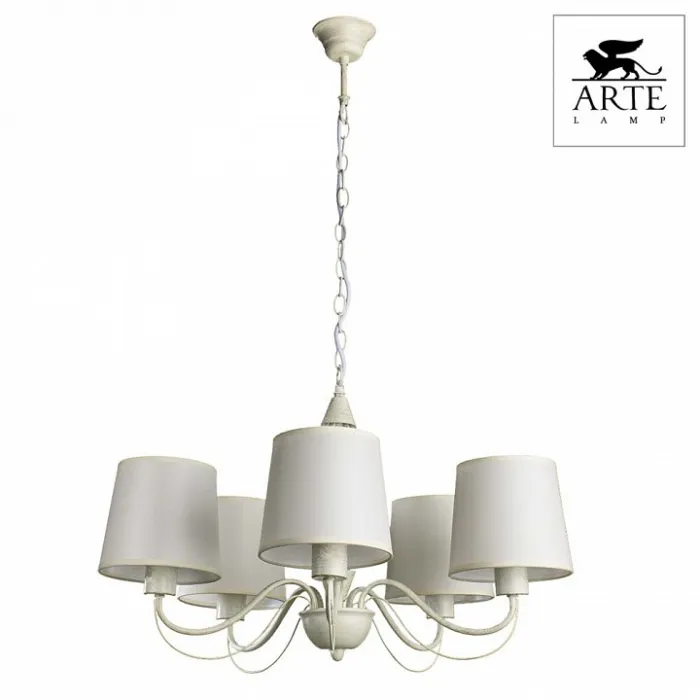 Подвесная люстра Arte Lamp Orlean A9310LM-5WG Цвет арматуры золото Цвет плафонов белый от ImperiumLoft