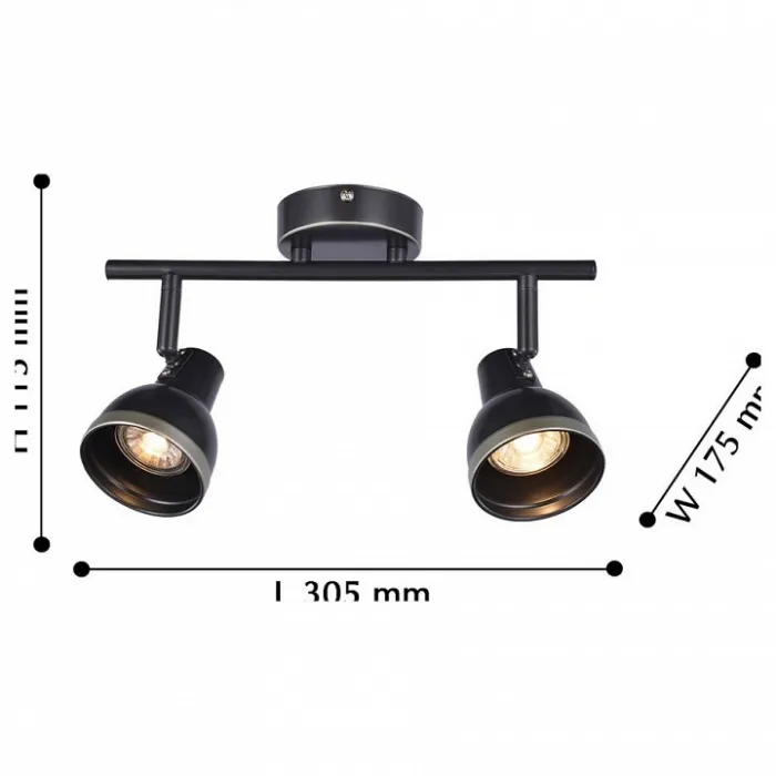 Спот F-promo Allegra 2392-2U Цвет плафонов черный от ImperiumLoft
