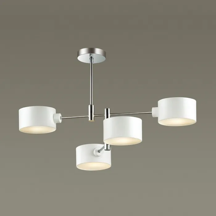 Люстра на штанге Lumion Ashley 3742/4C Цвет плафонов белый Цвет арматуры хром от ImperiumLoft