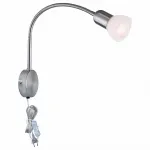 Бра Arte Lamp Falena A3116AP-1SS Цвет арматуры серебро Цвет плафонов белый от ImperiumLoft