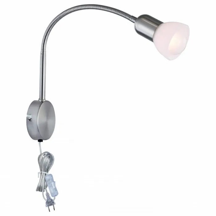 Бра Arte Lamp Falena A3116AP-1SS Цвет арматуры серебро Цвет плафонов белый от ImperiumLoft