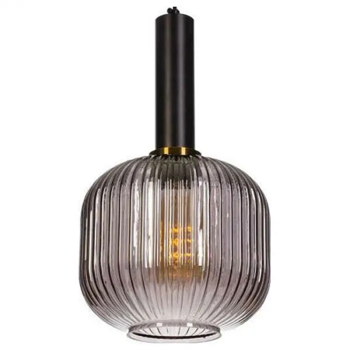 Подвесной светильник Loft it Iris 1 2070-B+BL Цвет арматуры черный Цвет плафонов серый от ImperiumLoft
