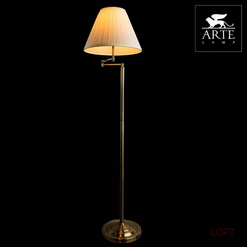 Торшер Arte Lamp California A2872PN-1AB Цвет арматуры бронза Цвет плафонов белый