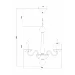 Подвесная люстра Rivoli Aria P8 CR Б0037766 