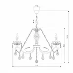 Потолочная люстра Eurosvet Teodore 10103/8 античная бронза/прозрачный хрусталь Strotskis от ImperiumLoft