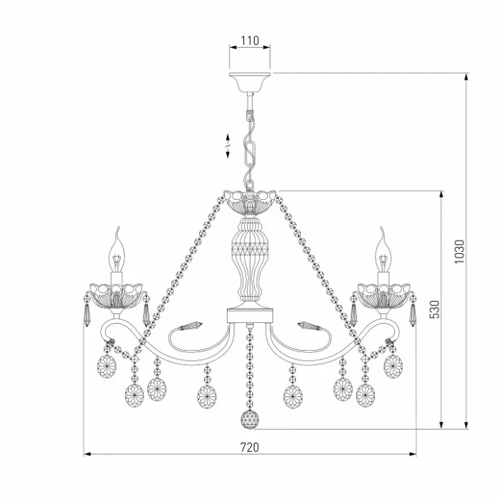 Потолочная люстра Eurosvet Teodore 10103/8 античная бронза/прозрачный хрусталь Strotskis от ImperiumLoft