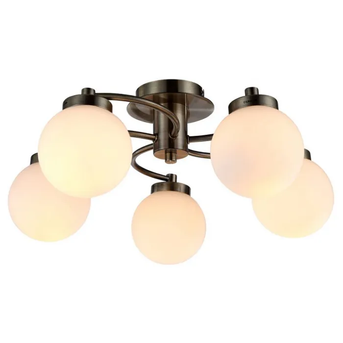Люстра на штанге Arte Lamp Cloud A8170PL-5AB Цвет арматуры бронза Цвет плафонов белый от ImperiumLoft