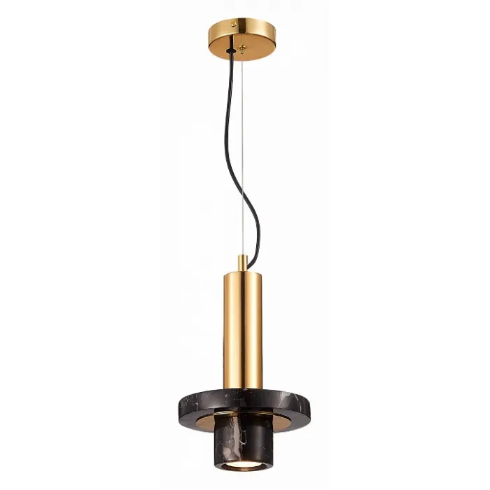 Подвесной светильник ST-Luce Pietra SL1210.403.01 Цвет арматуры золото Цвет плафонов черный от ImperiumLoft