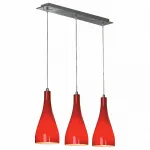 Подвесной светильник Lussole Rimini LSF-1156-03 Цвет арматуры хром Цвет плафонов красный от ImperiumLoft