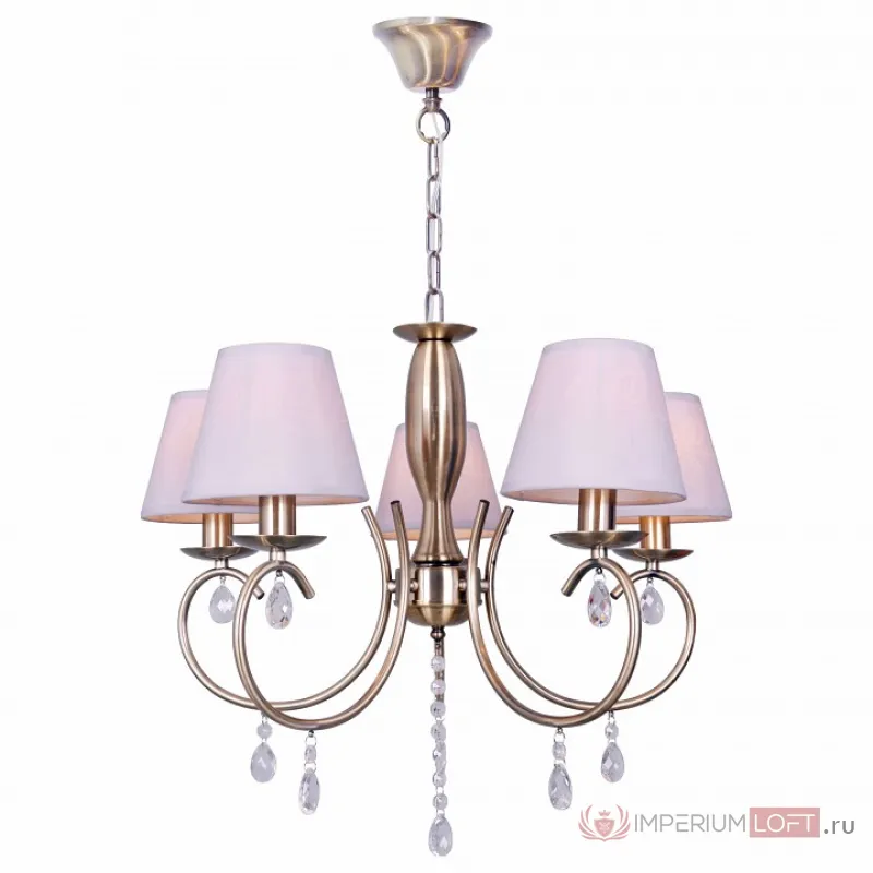 Подвесная люстра TopLight Gillian TL1136-5H Цвет арматуры бронза Цвет плафонов голубой от ImperiumLoft
