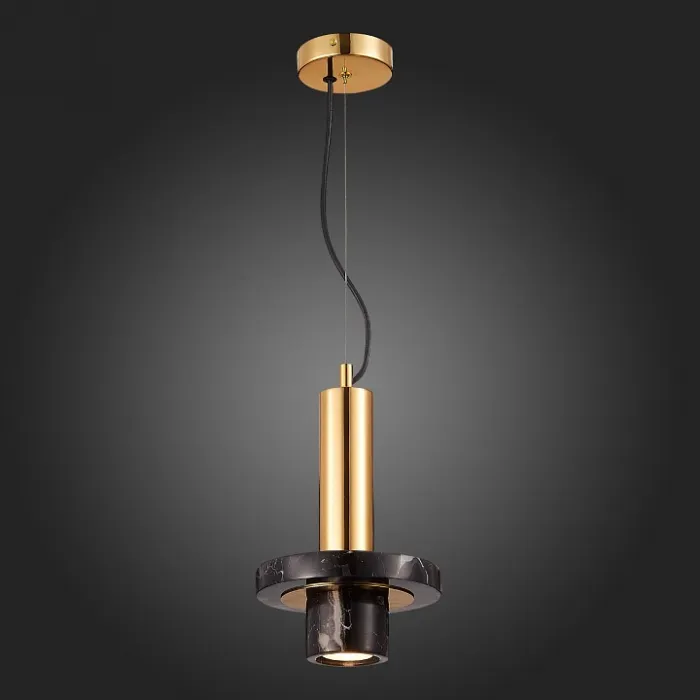 Подвесной светильник ST-Luce Pietra SL1210.403.01 Цвет арматуры золото Цвет плафонов черный от ImperiumLoft