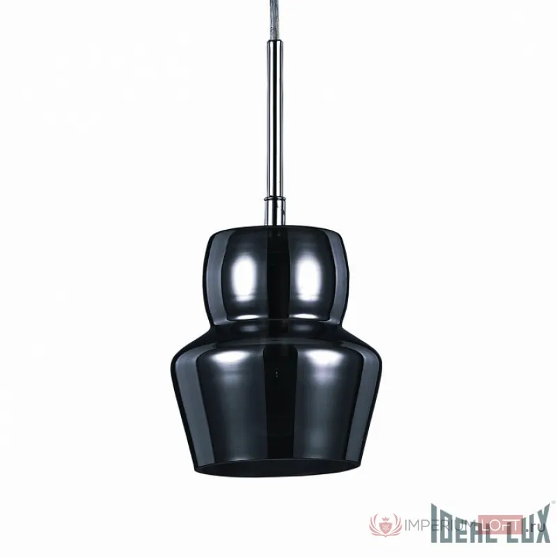 Подвесной светильник Ideal Lux Zeno ZENO SP1 SMALL FUME&#039; Цвет арматуры хром Цвет плафонов серый от ImperiumLoft