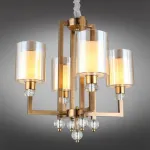Подвесная люстра Omnilux Maranello OML-80003-04 Цвет арматуры золото Цвет плафонов прозрачный от ImperiumLoft