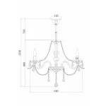 Подвесная люстра Rivoli Pensieri P6 CR Б0037788 