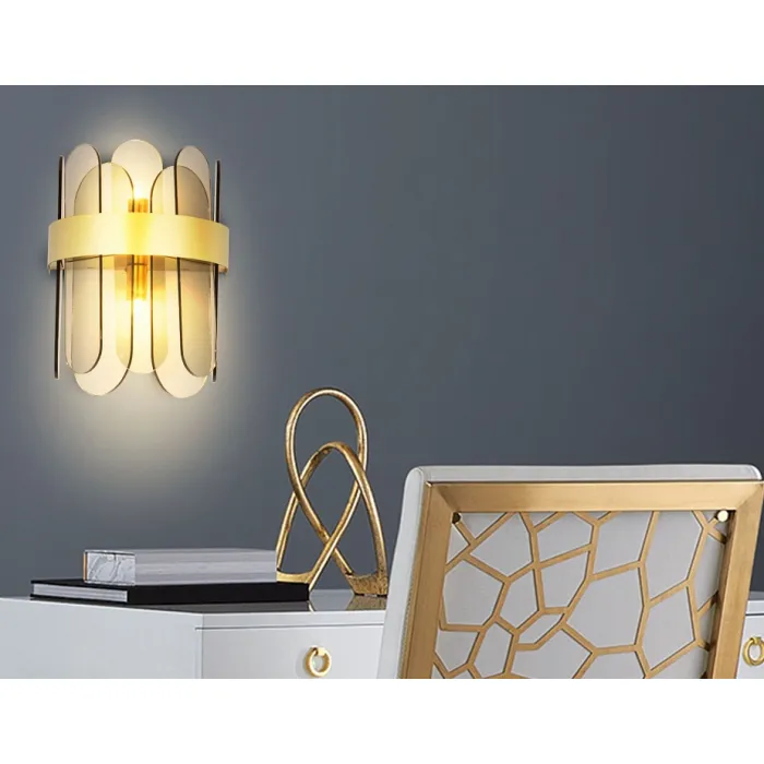 Бра Ambrella Traditional 14 TR5348 Цвет арматуры золото Цвет плафонов серый от ImperiumLoft