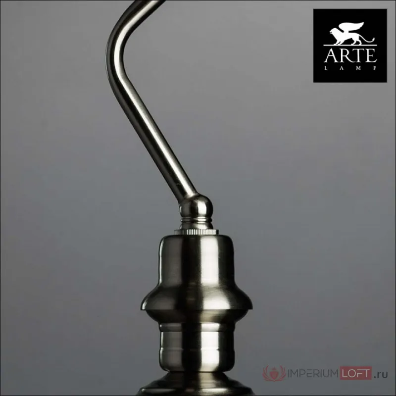 Настольная лампа офисная Arte Lamp Banker A2491LT-1SS Цвет арматуры серебро Цвет плафонов белый от ImperiumLoft